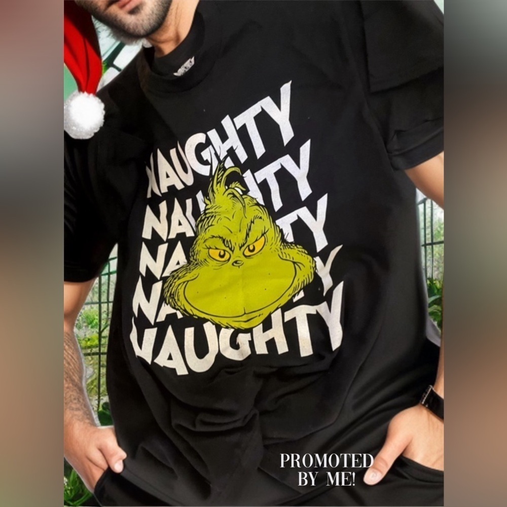 NWOT Grinch "Naughty" Graphic T-shirt Discounted!​​​​​